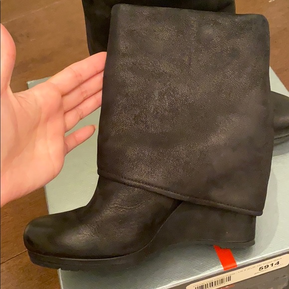 Prada wedge boots size 36.5 6.5 - Picture 3 of 8
